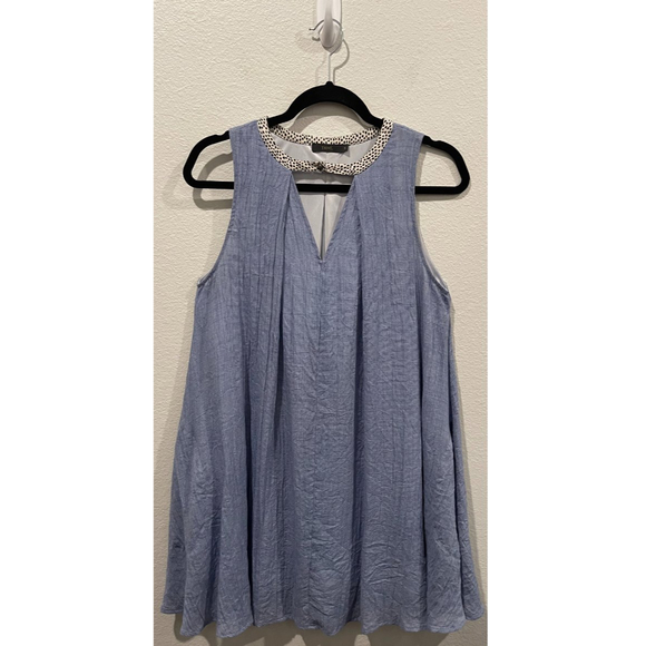 THML Blue Sleeveless A-Line Mini Dress - Picture 1 of 6